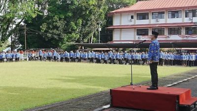 Bupati Joune Ganda Beri Arahan Tegas Soal Pelayanan Publik saat Pimpin Apel Korpri