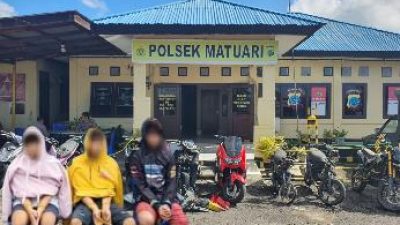 Gasak Puluhan Motor, Tiga Pemuda Dibekuk Polisi