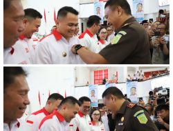 Bupati Mitra Ronald Kandoli Hadiri Kegiatan Program Jaksa Garda Desa Dan Pengukuhan DPD dan DPC ABPEDNAS