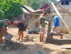 Pemdes Tababo Apresiasi Satgas TMMD Ke 128 Pengerjaan Pembangunan MCK Di Desa Tababo 