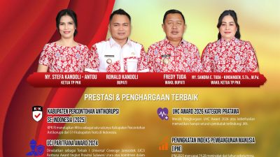 Hukum Tua Desa Buku Selatan Mengucapkan Selamat HUT ke-19 Kabupaten Minahasa Tenggara