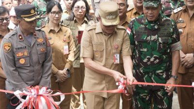 Joune Ganda Apresiasi TNI saat Meresmikan Jembatan Perintis Garuda di Talawaan Bantik