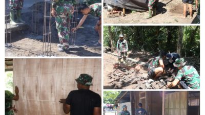 Pastikan Tepat Sasaran, Pasiter TMMD ke-128 Turun Langsung Tinjau Progres Pembangunan di Belang