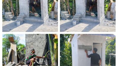 Satgas TMMD Ke-128 Kodim 1302/Minahasa Kebut Pembangunan MCK di Desa Watuliney
