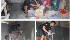 Satgas TMMD Ke-128 Terus Kebut Pengerjaan RTLH di Watuliney, Pengacian Dinding Rumah Warga Masih Berlanjut