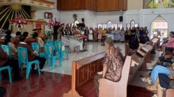 Satgas TMMD ke-128 Kodim 1302/Minahasa Jalin Kedekatan dengan Warga Lewat Ibadah Minggu di GMIM Exodus