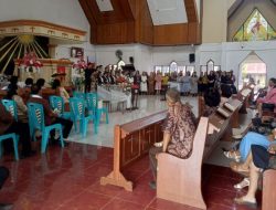 Satgas TMMD ke-128 Kodim 1302/Minahasa Jalin Kedekatan dengan Warga Lewat Ibadah Minggu di GMIM Exodus