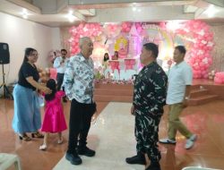Danramil Langowan Hadiri Ibadah Syukur Baptisan dan Perayaan Keluarga Warouw di Remboken
