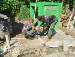 Satgas TMMD Ke-128 Kodim 1302/Minahasa Bangun Dudukan Tandon Air di Desa Watuliney