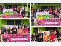 DPC PDIP Bolmong Serahkan Bantuan Bagi Warga Solimandungan Terdampak Banjir