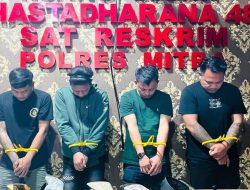 Polres Mitra Berhasil Mengamankan 4 Pria Yang Di Duga Memiliki Senjata Angin Tanpa Izin