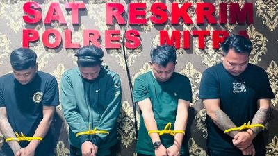 Polres Mitra Berhasil Mengamankan 4 Pria Yang Di Duga Memiliki Senjata Angin Tanpa Izin
