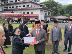 Pemkab Minut Peringati Hari Lahir Pancasila, Sekda Novly Wowiling Bacakan Amanat Kepala BPIP