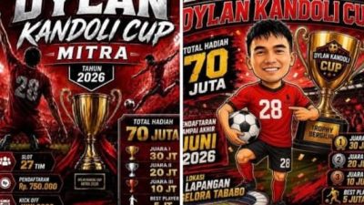 Dylan Kandoli Gelar Open Turnamen Sepak Bola Untuk Mencari Bakat Di Kabupaten Minahasa Tenggara 