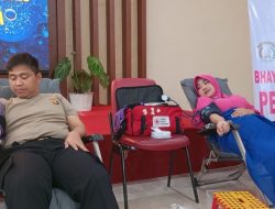 Polres Minahasa Tenggara Gelar Donor Darah Meriahkan Hari Bhayangkara ke 80
