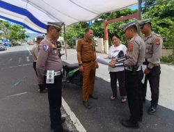 Utamakan Kepentingan Umum, Kasatlantas Kotamobagu AKP Luster Simanjuntak “Bongkar” Tenda Hajatan di Kotabangon