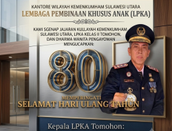 LPKA Tomohon Bersama Jajaran Sampaikan Ucapan Selamat Hari Bhayangkara ke-80