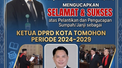 Resmi Ketua DPRD Tomohon, Johny Runtuwene Dapat Apresiasi Kepala BPMP Sulut