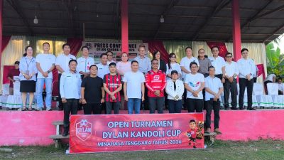 Open Turnamen Dylan Kandoli Cup Tahun 2026 Resmi Di Buka Oleh Bupati Ronald Kandoli