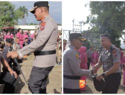Di Akhir Masa Jabatan Kapolres Kotamobagu AKBP Irwanto, S.I.K, MH Pimpin Kenaikan Pangkat Untuk Anggota Polres Dan Brimob