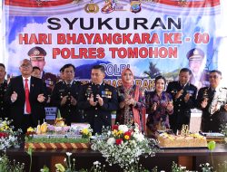 Kapolres Tomohon Nur Kholis,Pimpin Upacara Peringati Hari Bhayangkara ke-80