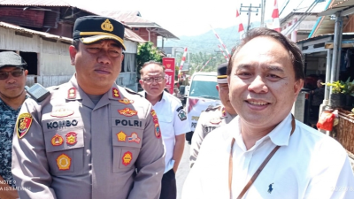 Musim Kemarau, Polres Tomohon dan PDAM Salurkan Air Bersih di Tinoor Satu