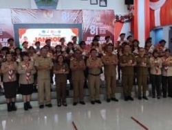 Bupati Joune Ganda Diwakili Sekda Novly Wowiling Lepas Kontingen Pramuka Minut ke Jambore Nasional 2026