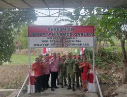 Dandim 1302/Minahasa Resmikan Jembatan Armco Garuda Di Kelurahan Wawali Kecamatan Ratahan 