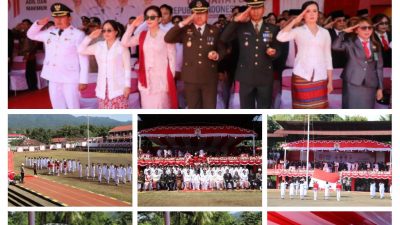 Bupati Ronald Kandoli Pimpin Upacara HUT ke-81 RI di Minahasa Tenggara