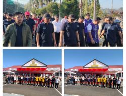 Kasat Pol PP M Irwan Abdjulu Dampingi Bupati Ronald Kandoli Dan Sekretaris Daerah David Lalandos Hadiri Pembukaan Pekan Olahraga Hari Lahir Kejaksaan RI ke – 81