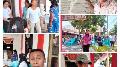 Pemdes Molompar Utara Salurkan Bantuan Beras Pangan Ke 156 KPM