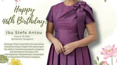 Jajaran Pemerintah Kecamatan Belang Mengucapkan Selamat Ulang Tahun ke-46 Ketua TP-PKK Mitra, Ibu Stefa Kandoli Antou