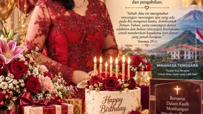 Pemerintah Dan Masyarakat Kelurahan Wawali Kecamatan Ratahan Menyampaikan Selamat Ulang Tahun Ke 53 Kepada Wakil Ketua TP PKK Ibu Sandra Kindangen,S.Th.M.Pd