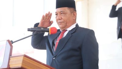 Wakili Bupati Ronald Kandoli, Irwan Abdjulu Bertindak Sebagai Inspektur Upacara Dalam Rangka Hut Provinsi Sulut Ke 62