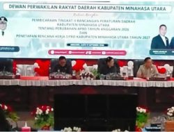 Bupati Joune Ganda Hadiri Rapat Paripurna Pembicaraan Tingkat II Ranperda Perubahan APBD Minut 2026
