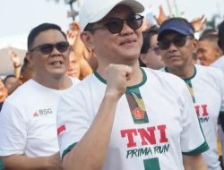 Semarak HUT ke-81 TNI, Joune Ganda Turut Meriahkan Fun Run di Megamas Manado