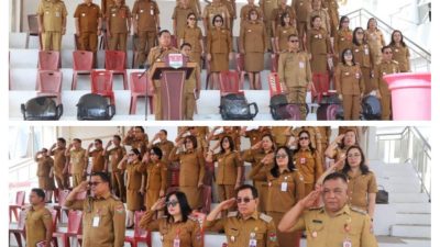 Wakili Bupati Ronald Kandoli,Wakil Bupati Fredy Tuda Pimpin Apel Perdana Di Bulan September