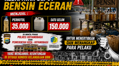 Depot Bensin Eceran Jual Mahal di Tengah Isu Kelangkaan BBM, Warga Desak Polres dan Pemkot Kotamobagu Tindak Tegas   