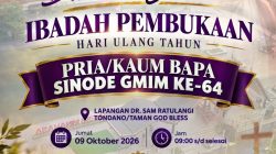 Sukseskan dan Doakan Kegiatan P/KB Sinode GMIM ke – 64