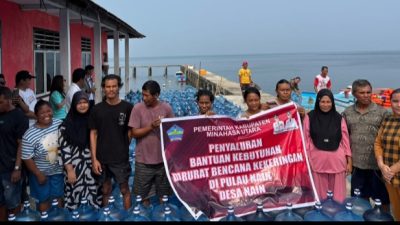 Kekeringan Melanda Pulau Nain, Pemkab Minut Kembali Distribusikan Bantuan Air Bersih