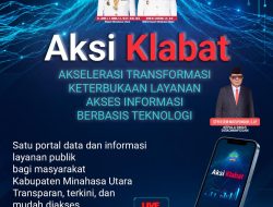 Pemkab Minahasa Utara Tingkatkan Keterbukaan Informasi, dengan Portal “Aksi Klabat”