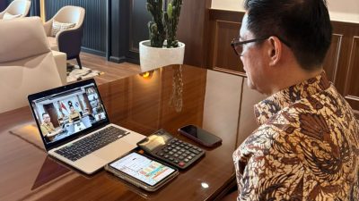 Bupati Joune Ganda Ikuti Monev Kemendagri Bahas Inflasi