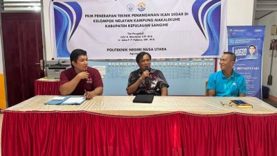 Polnustar Gelar PKM di Makalekuhe, Nelayan Dibekali Teknik Penanganan Ikan Segar
